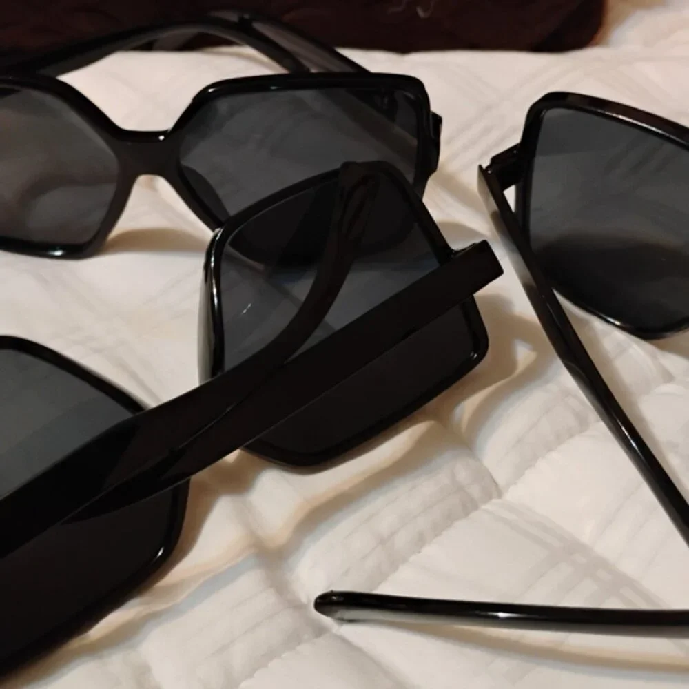 🔥2Pk Fire Hot Mama New 2025🔥Wet Black Sexy Oversized Anti-Glare Eye Wear